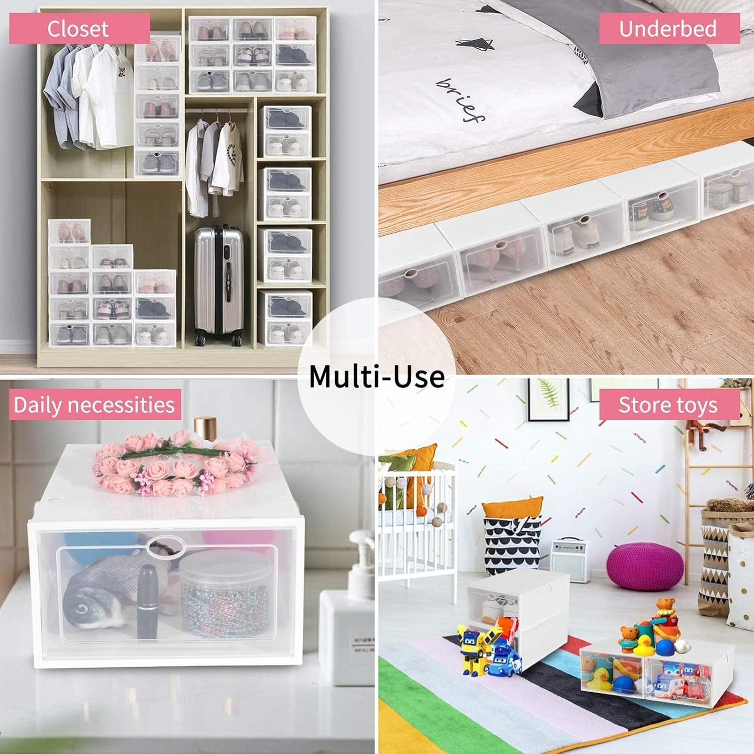 1 Layer Plastic Shoes Storage Box, Stackable Shoe Storage (1 pc / 32x21x12 CM) 1 Layer Plastic Shoes Storage Box, Stackable Shoe Storage (1 pc / 32x21x12 CM)